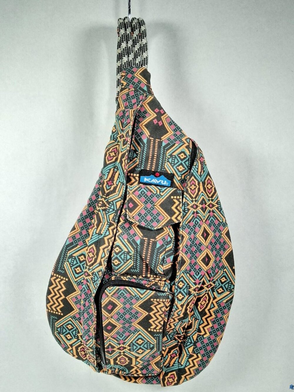 KAVU Rope Sling Bag Multicolor Geometric